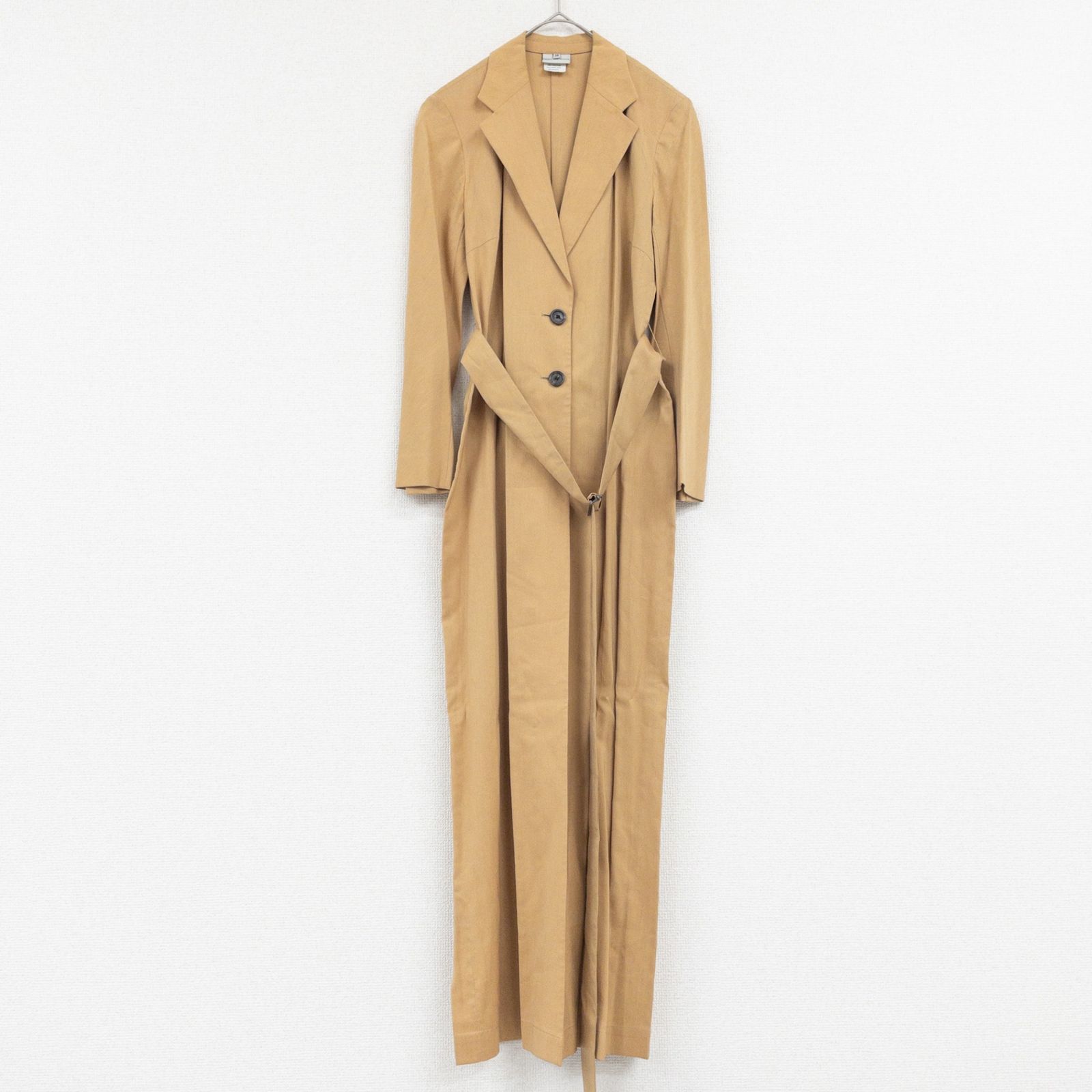 DRIES VAN NOTEN ドリスヴァンノッテン ロングコート ベルト レーヨン コットン ブラウン ベルギー製 レディース 38 a00277