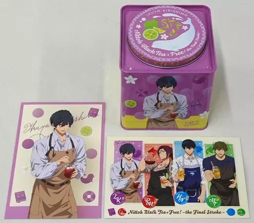 【中古】雑貨 桐嶋郁弥 オリジナルポストカードセット(2枚セット)＆オリジナル紅茶缶(缶のみ) 「劇場版 Free!-the Final Stroke-×日東紅茶」没有明显的损伤或污渍