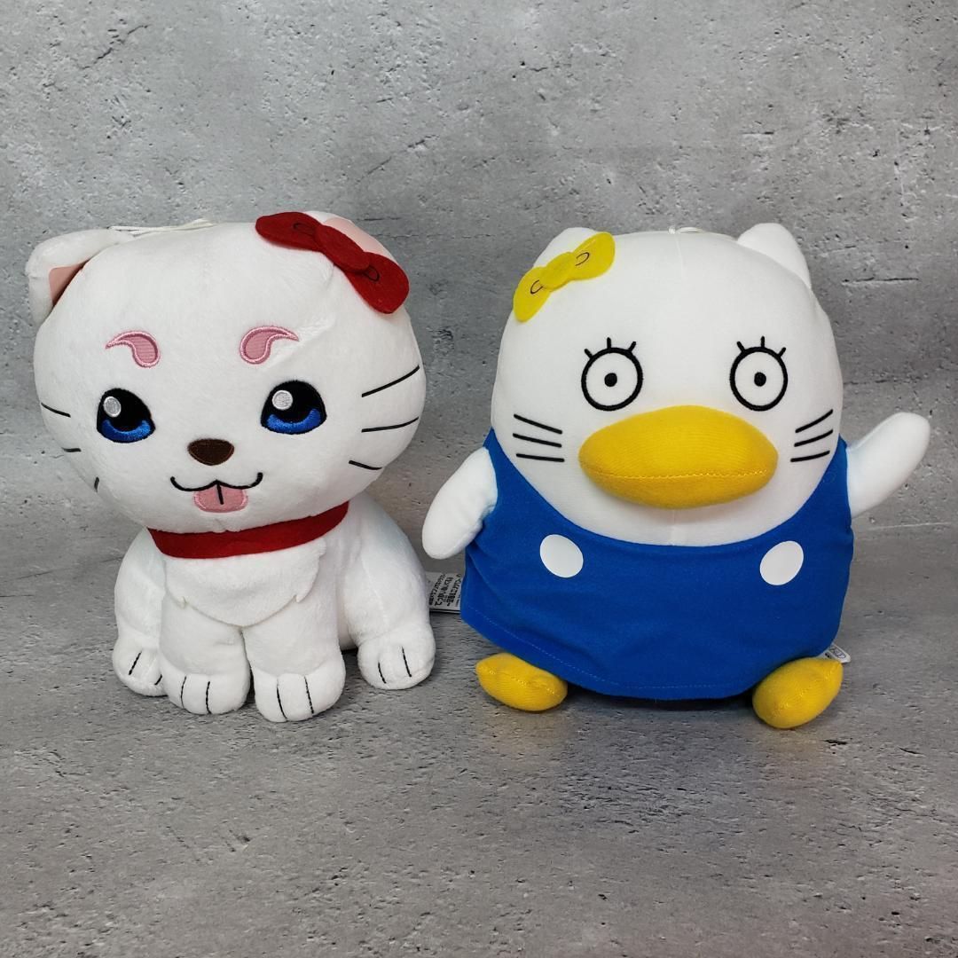 タグ付き未開封 プライズ品  銀魂xサンリオコラボ でっかいぬいぐるみ 定春&エリザベス未使用