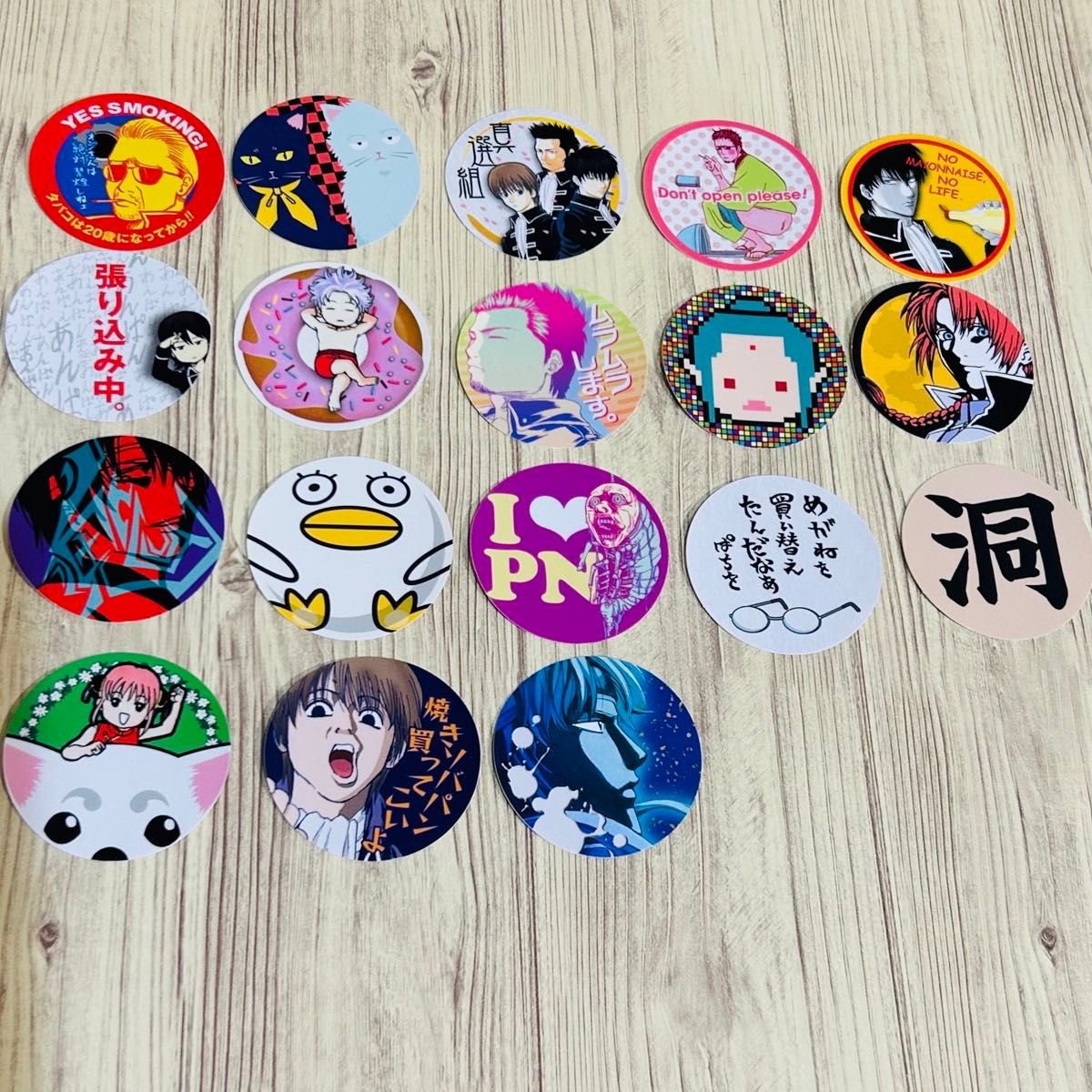 銀魂　フレークシール18枚　ステッカー　ジャンプ二手;物流保障;没有明显的损伤或污渍