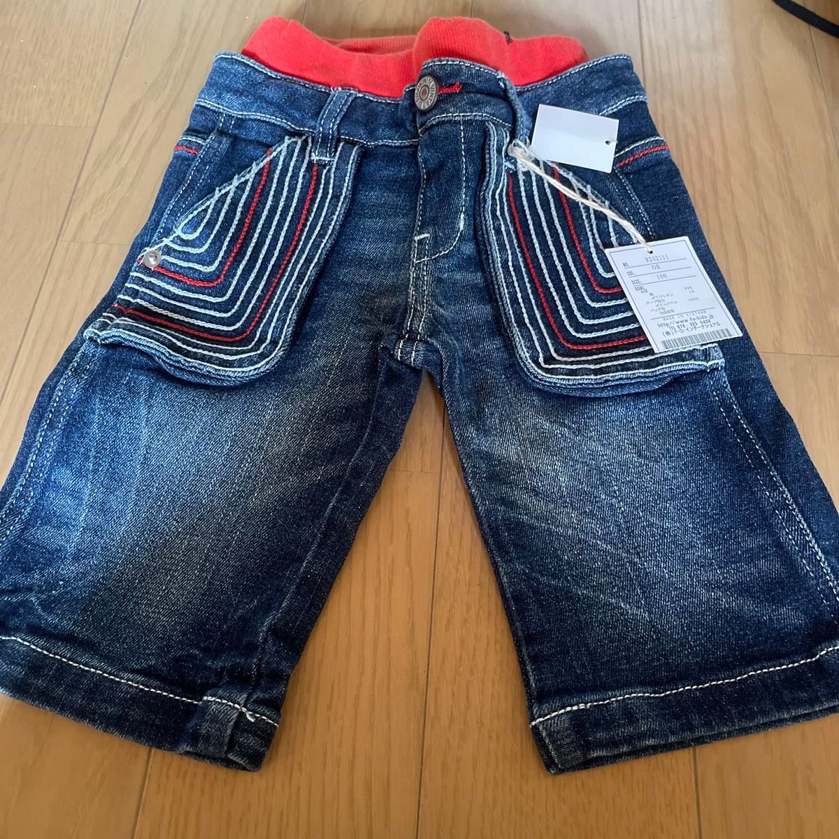 デニムハーフパンツ 100新品未使用二手;物流保障;未使用