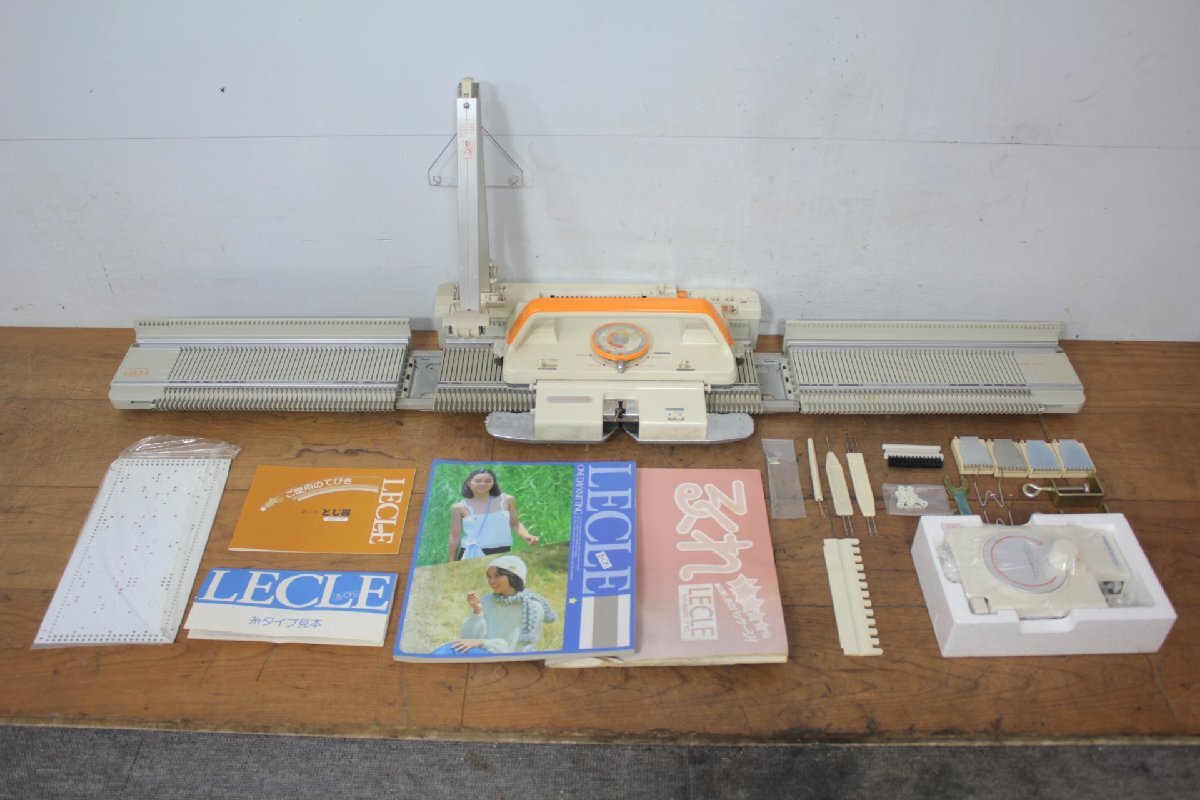 ☆【2F1106-4】 RICCAR リッカー 編み機 RK-710 LECLE 折りたたみ式 るくれとじ器 SC-7 付属 ジャンク