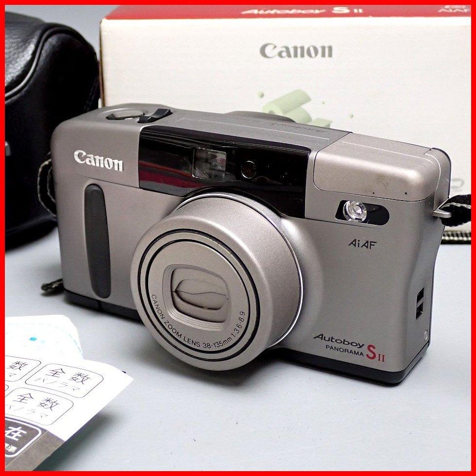 ★Canon/キャノン Autoboy S Ⅱ/オートボーイ コンパクト フィルムカメラ/38-135mm F3.6-8.9/外箱・説明書類付属/ジャンク扱い&2042000164