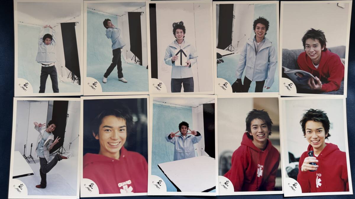 【生写真】 嵐 10枚 ⑧ 公式 嵐ロゴ 松本潤 旧ジャニーズ STARTO