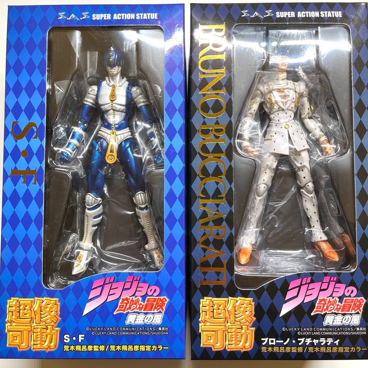 超像可動 ジョジョの奇妙な冒険 ブチャラティ&スティッキー・フィンガーズ 2体セット フィギュア二手;物流保障;没有明显的损伤或污渍