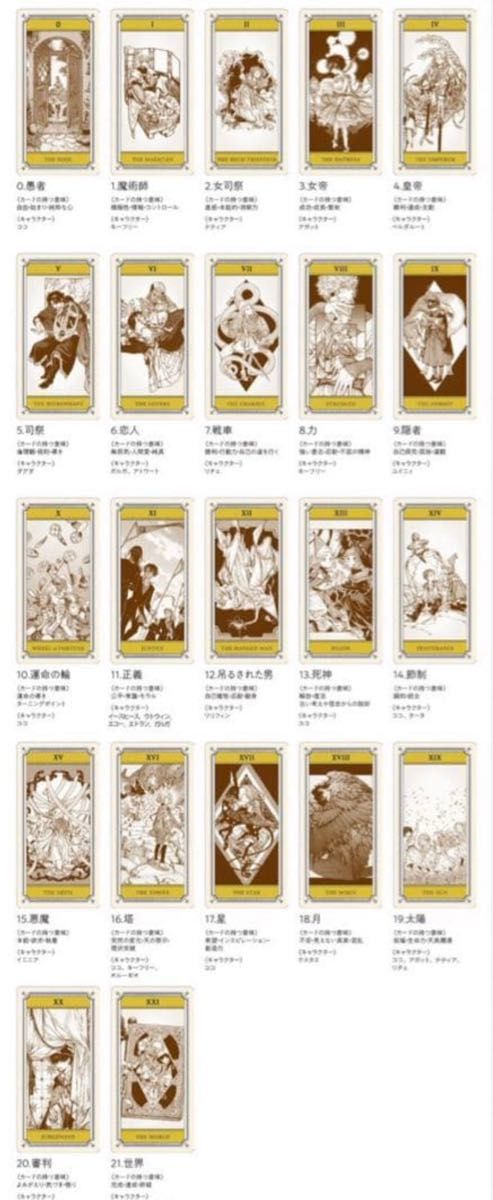 とんがり帽子のアトリエ　特典　タロットカード　22枚　コンプリート セット二手;物流保障;未使用