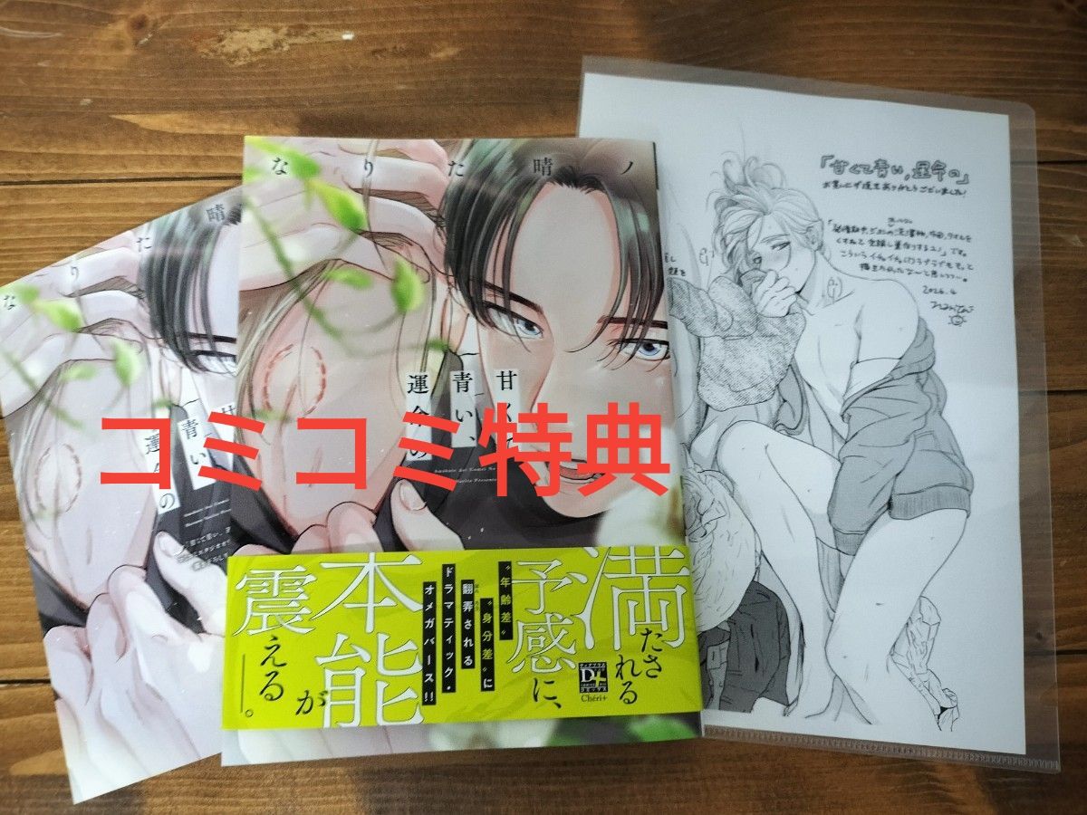 甘くて青い、運命の/なりた晴ノ　コミコミ特典　コミコミスタジオ　特典　二手;物流保障;接近未使用