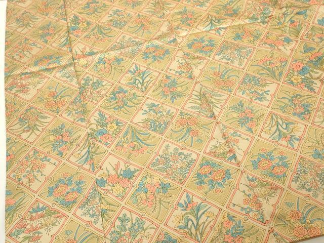平和屋着物■上質な小紋　菱花文　正絹　逸品　DABF9958cd