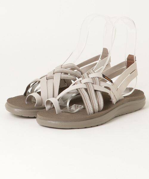 「Teva」 フラットサンダル 24cm グレー レディース