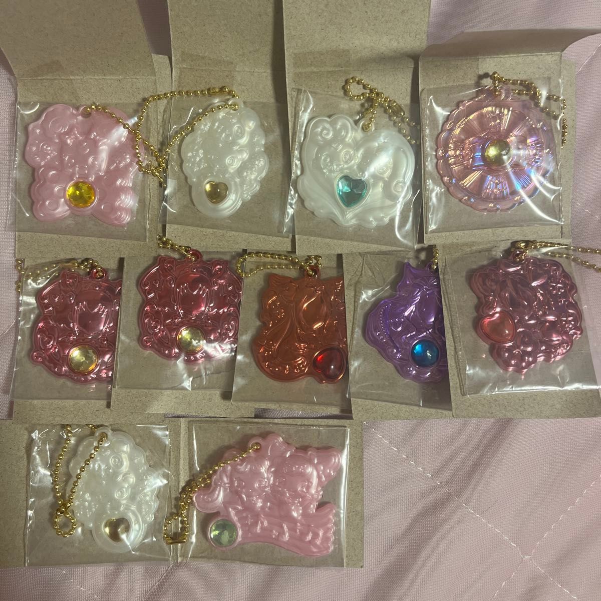 ジュエリーチャーム プリキュア キュアピーチ キュアパッション シフォン タルト まとめ売り プリルン メロロン キャンディ二手;物流保障;未使用