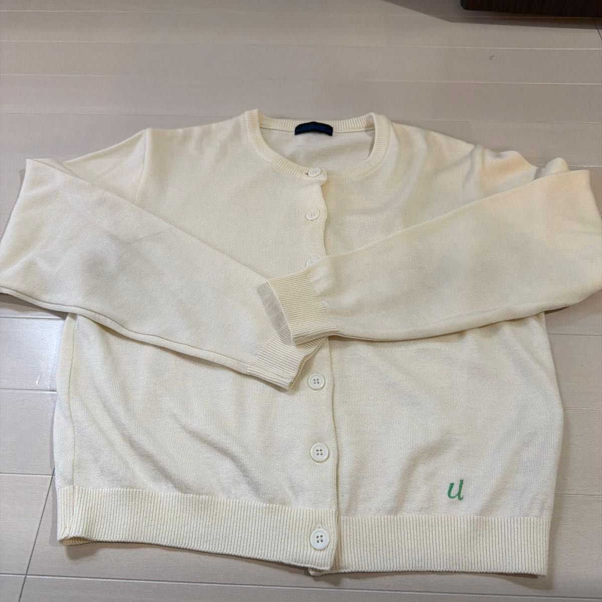 上宮学園中学校　サマーカーディガン　刺繍入り　二手;物流保障;没有明显的损伤或污渍