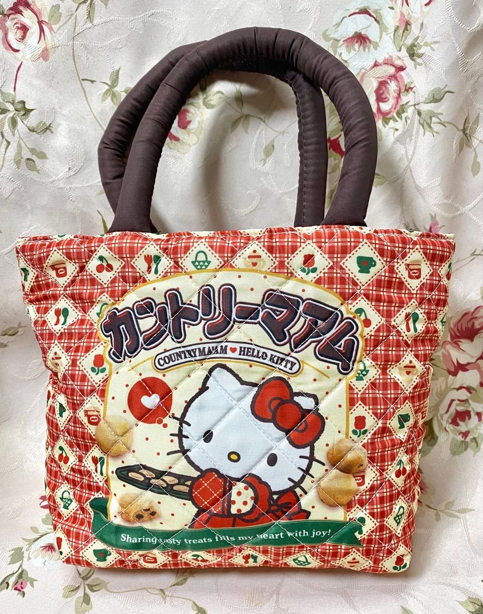 カントリーマアム ハローキティ キルティングミニトート　未使用【本体のみ、クッキーなし】二手;物流保障;未使用