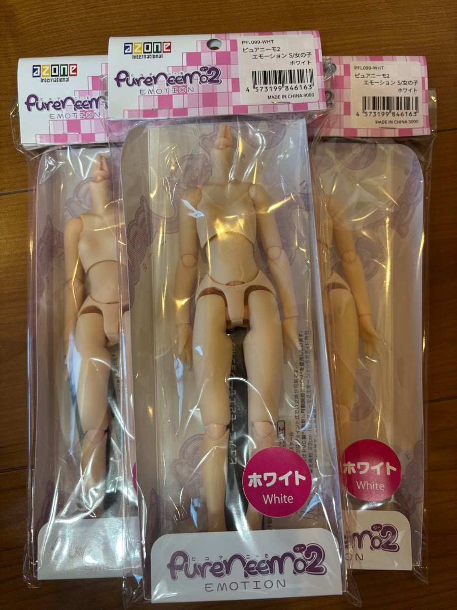 アゾン　ピュアニーモ2エモーション S／女の子 ホワイト AZON 新品未開封品 3体セット二手;物流保障;未使用