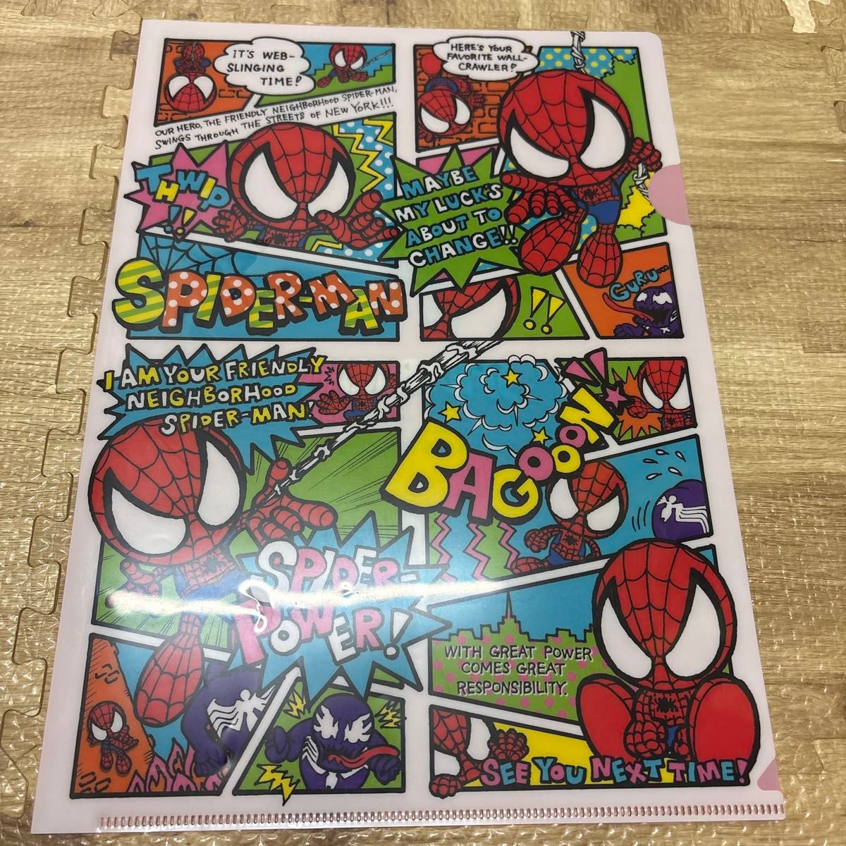 USJ限定 スパイダーマン クリアファイル二手;物流保障;接近未使用