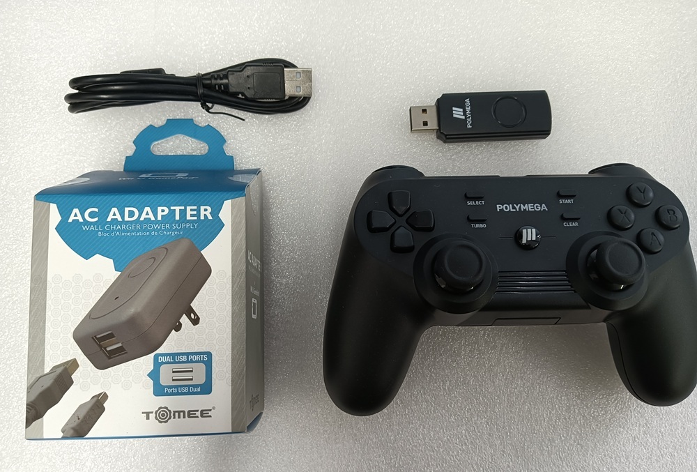 Polymega WC02 ワイヤレスコントローラー USBケーブル Wii U ACアダプター 3点セット