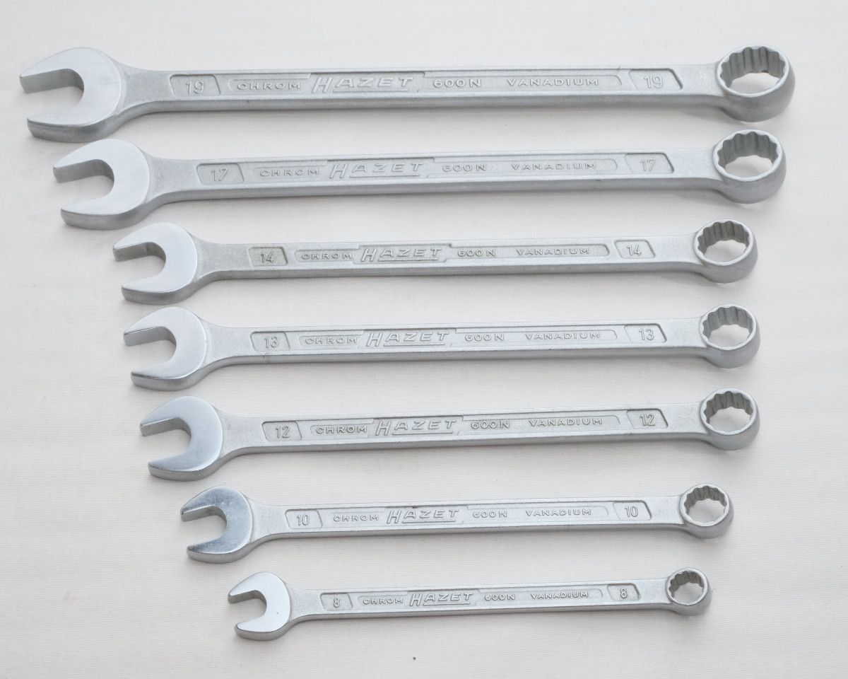 HAZET ハゼット 600N コンビネーションレンチ 7本セット二手;物流保障;有些许损伤或污渍