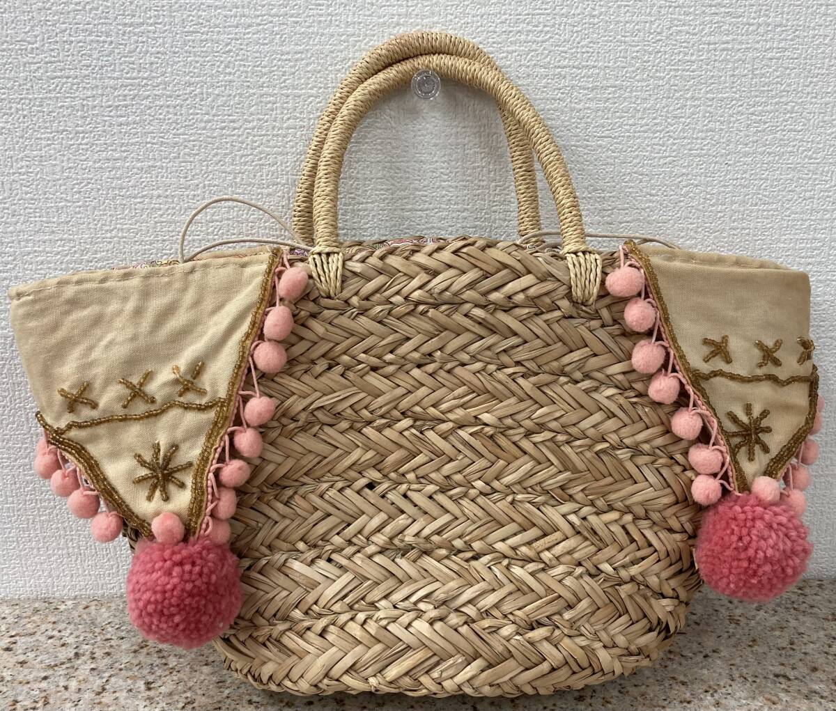 在庫処分 大特価 【 かごバッグ 】ハンドバッグ バッグ ピクニック 編み込みバッグ ミニバッグ ファッション レディース 雑貨 ペイズリー