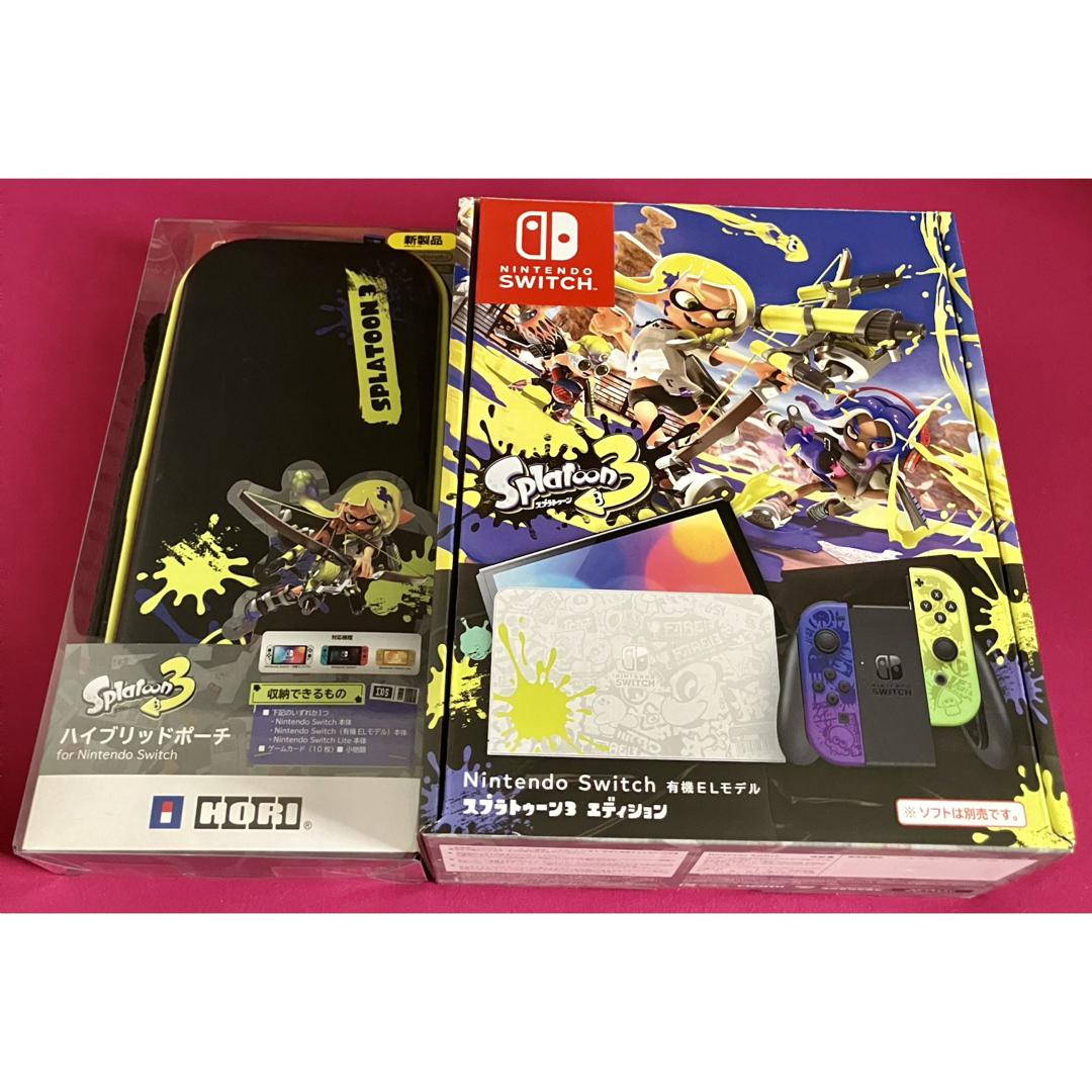 Nintendo Switch スプラトゥーン3エディション ポーチ付き 美品没有明显的损伤或污渍