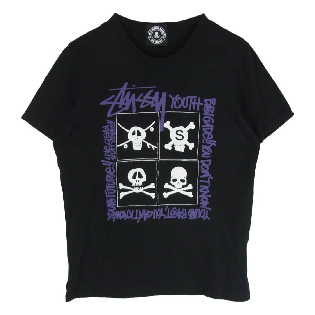 STUSSY ステューシー 13SS SMD2-TS06-05-B × mastermind JAPAN マスターマインドジャパン dreaming ドリーミング スカル プリント Tシャツ 半袖カットソー ブラック系 L【中古】有损伤或污渍