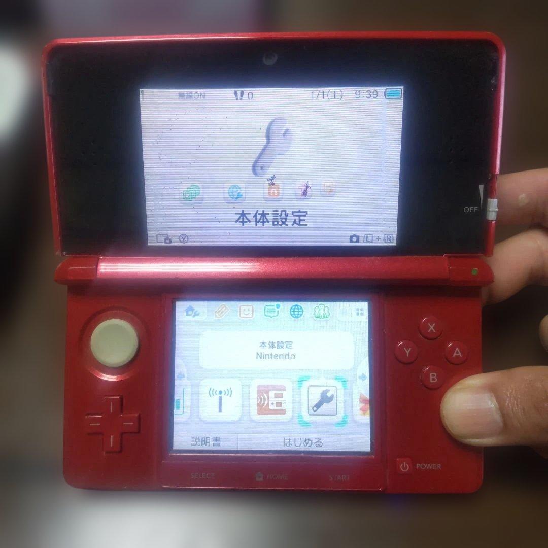 Nintendo 3DS レッド 本体のみ[ジャンク]没有明显的损伤或污渍