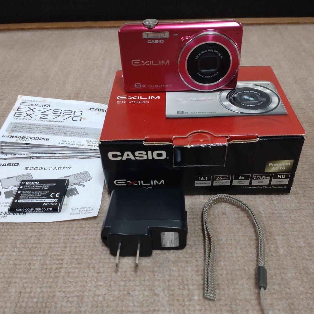 CASIO EXILIM EX-ZS26 ピンク デジタルカメラ 本体接近未使用
