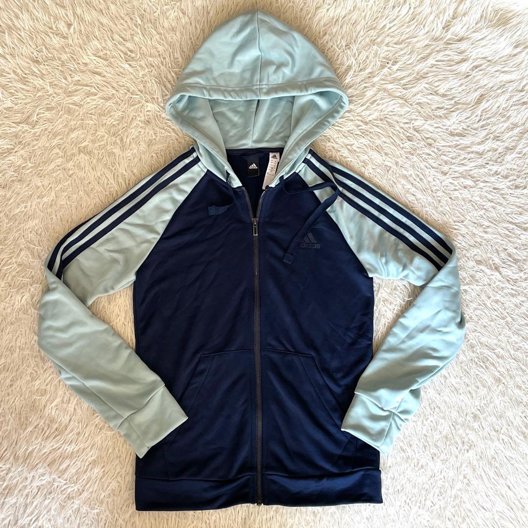 adidas ジップアップフーディジャージadidas;没有明显的损伤或污渍
