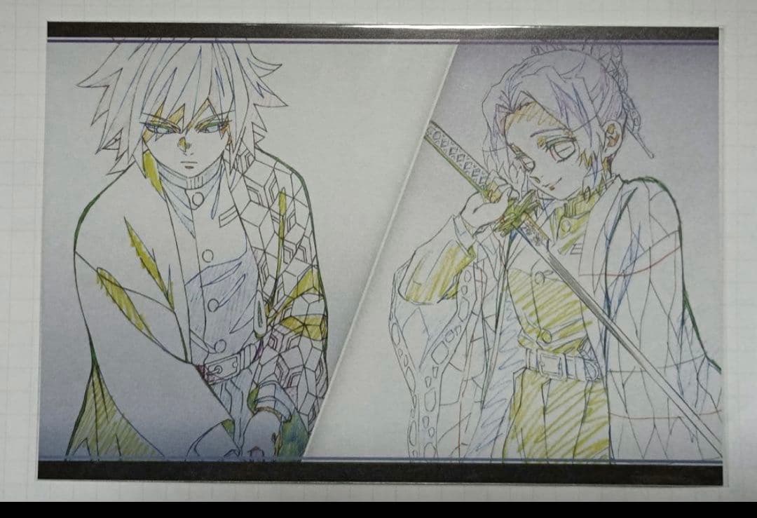 冨岡義勇と胡蝶しのぶ　ダイニングポスター有损伤或污渍