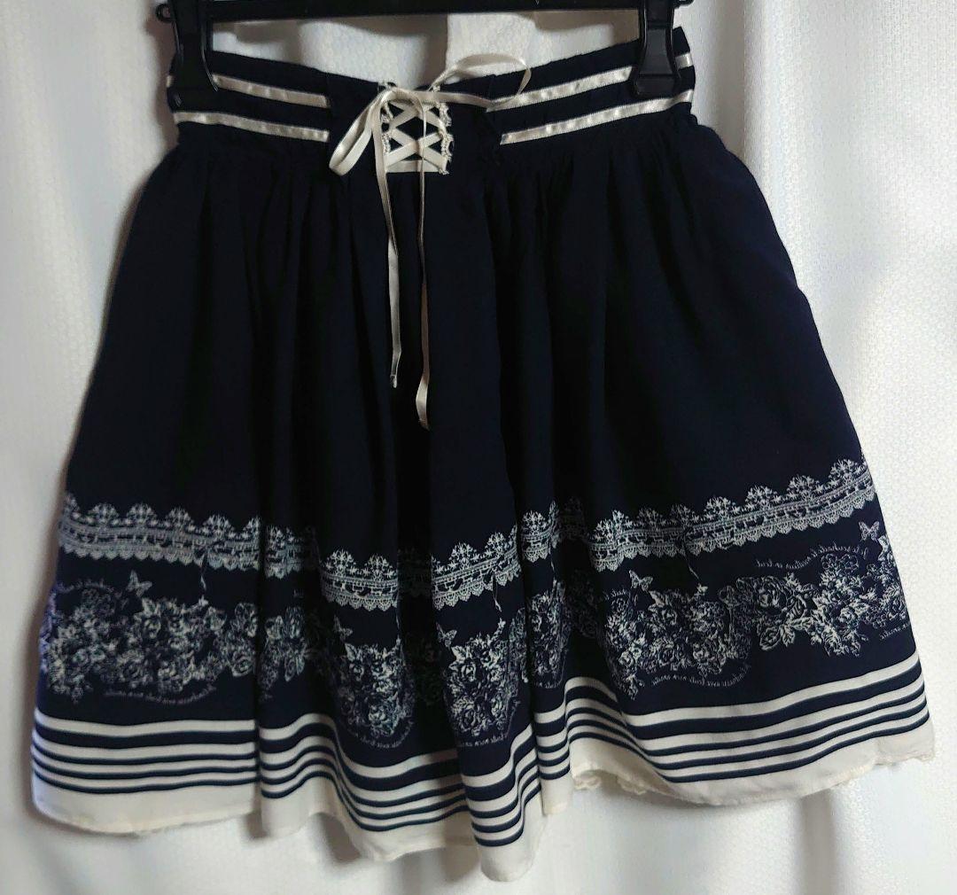 axes femme バラ レース柄 スカート