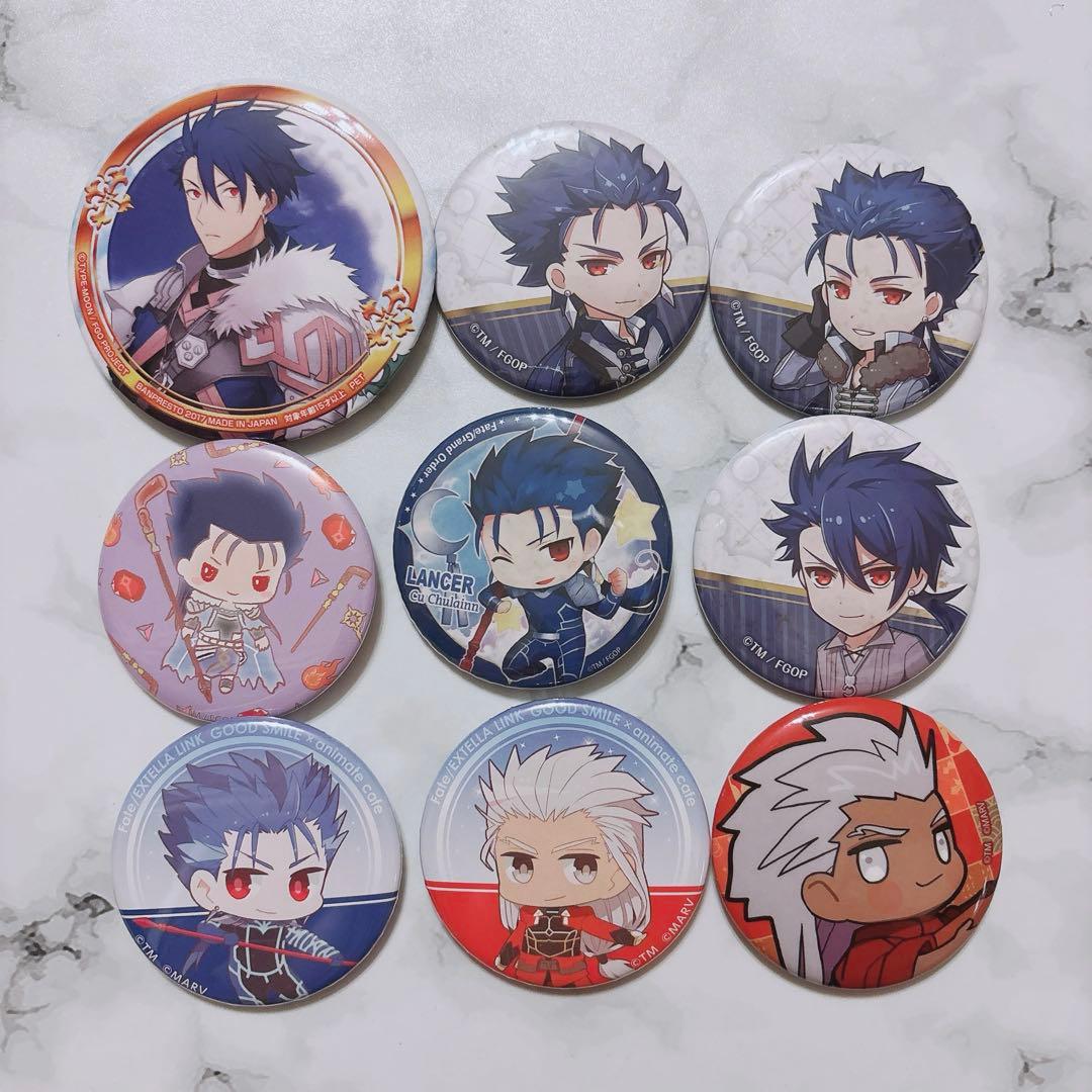 Fate FGO ランサー キャスター クーフーリン 無銘缶バッジ まとめ売り