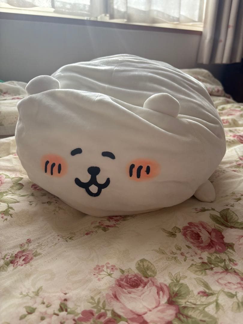 ナガノ　自分ツッコミくま　俵型クマ　もちもち　ぬいぐるみ