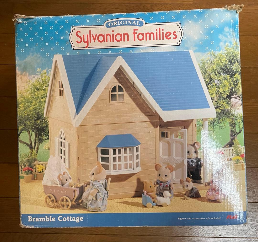 シルバニアファミリー　きいちご林のお家　海外版　　ブルー　レトロ