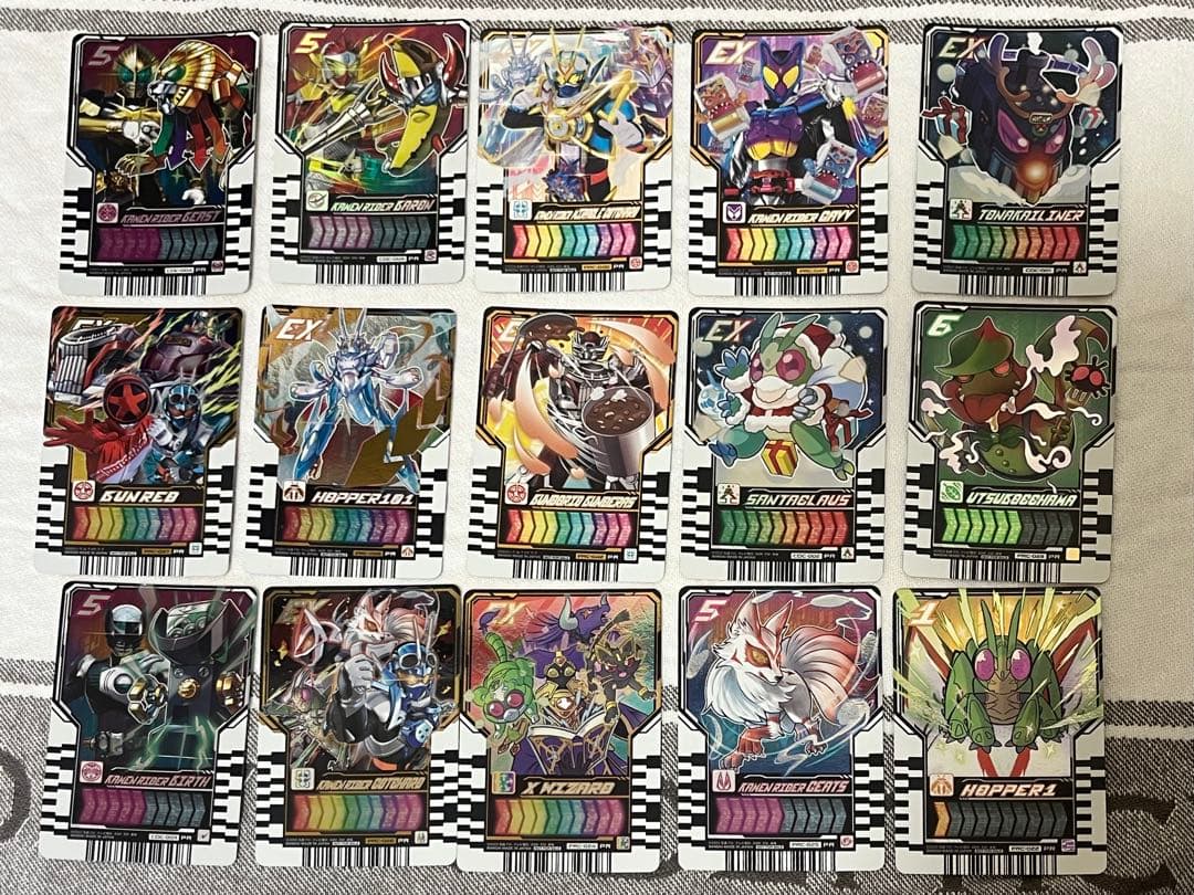 キャラデコ 劇場特典 ライドケミートレカセット 15枚BANDAI;没有明显的损伤或污渍