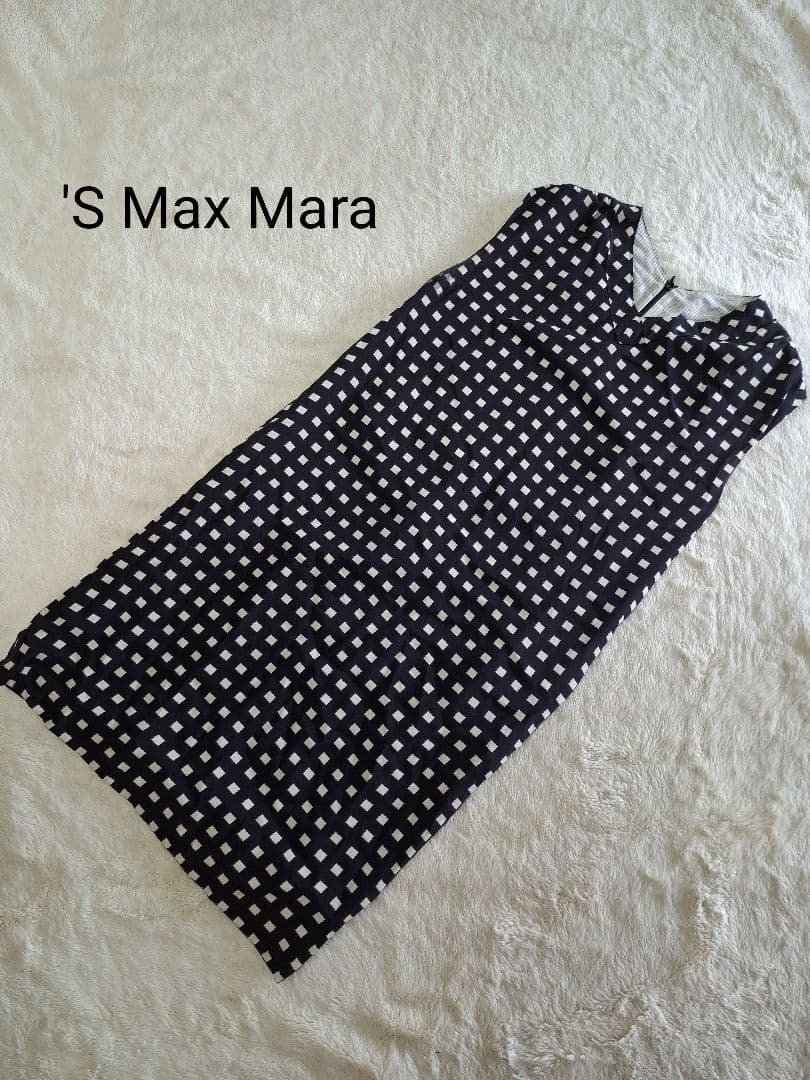 S Max Mara ノースリーブワンピース チェック柄