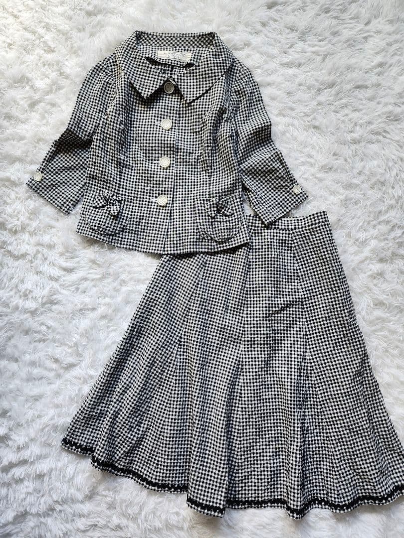 皇室御用達　コウジワタナベ　ギンガムチェック　セットアップコージワタナベスティル;没有明显的损伤或污渍