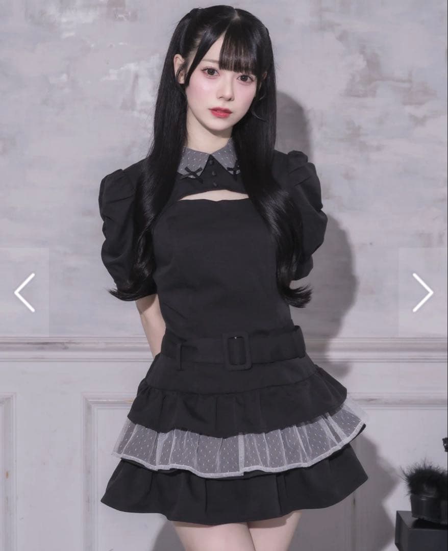 pium チュールカットアウトティアードワンピース没有明显的损伤或污渍