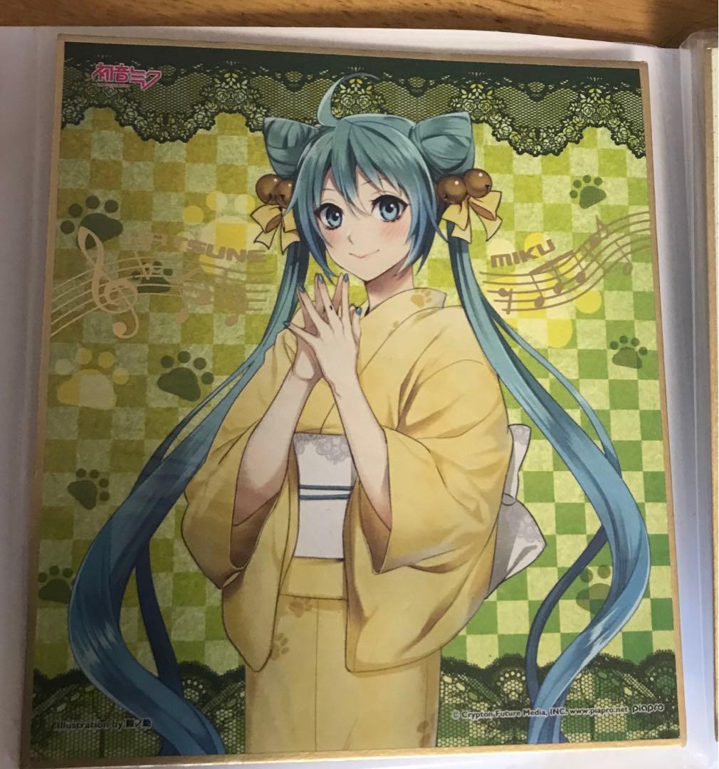 初音ミク 色紙 猫耳 着物未使用