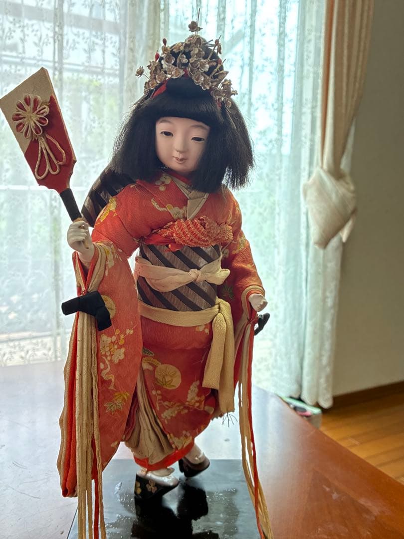 市松人形 羽子板付き 伝統工芸品没有明显的损伤或污渍