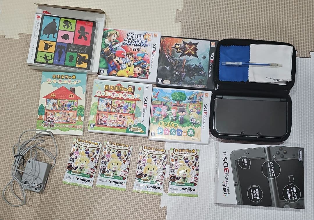 Newニンテンドー3DS LL メタリックブラック ACアダプター ソフト付きNintendo 3DS;没有明显的损伤或污渍
