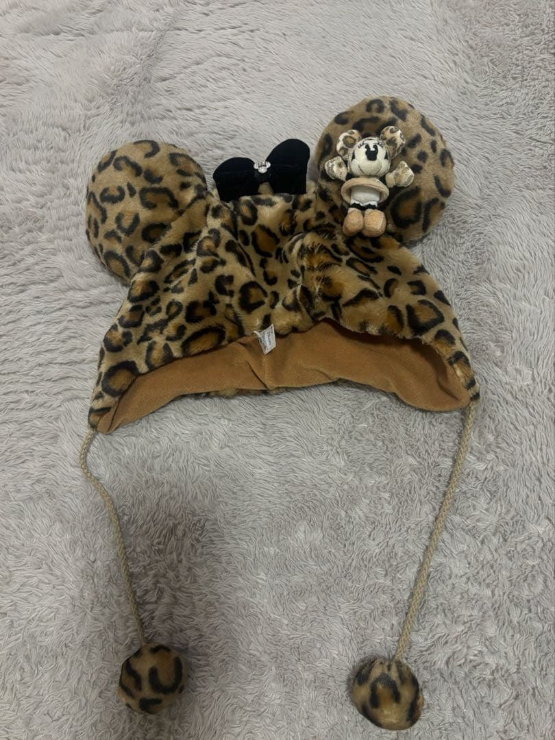 ヒョウ柄ミニーちゃんファンキャップ