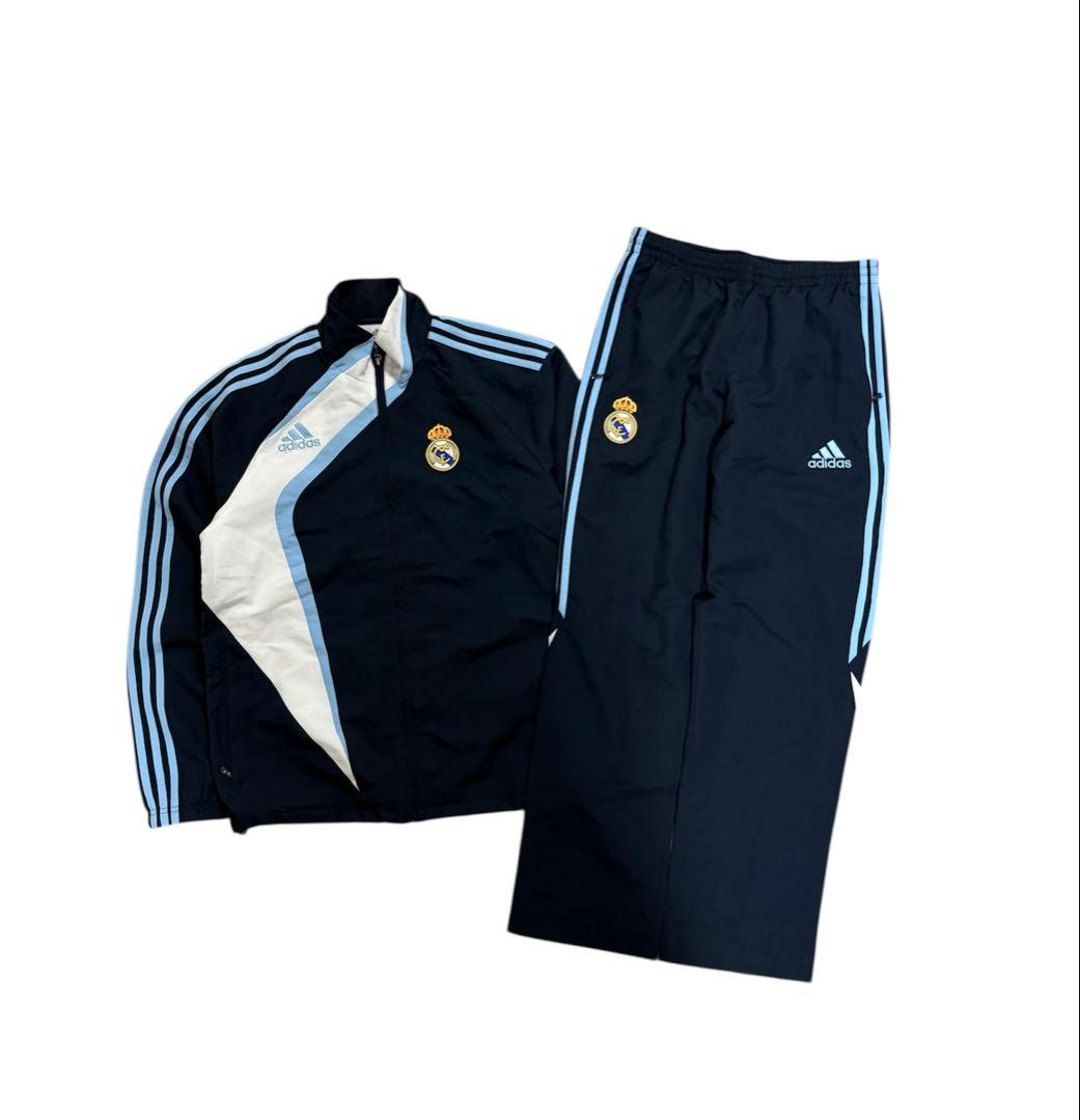激レア　00s adidas レアルマドリード　セットアップ　ウィンドブレイカーadidas;没有明显的损伤或污渍