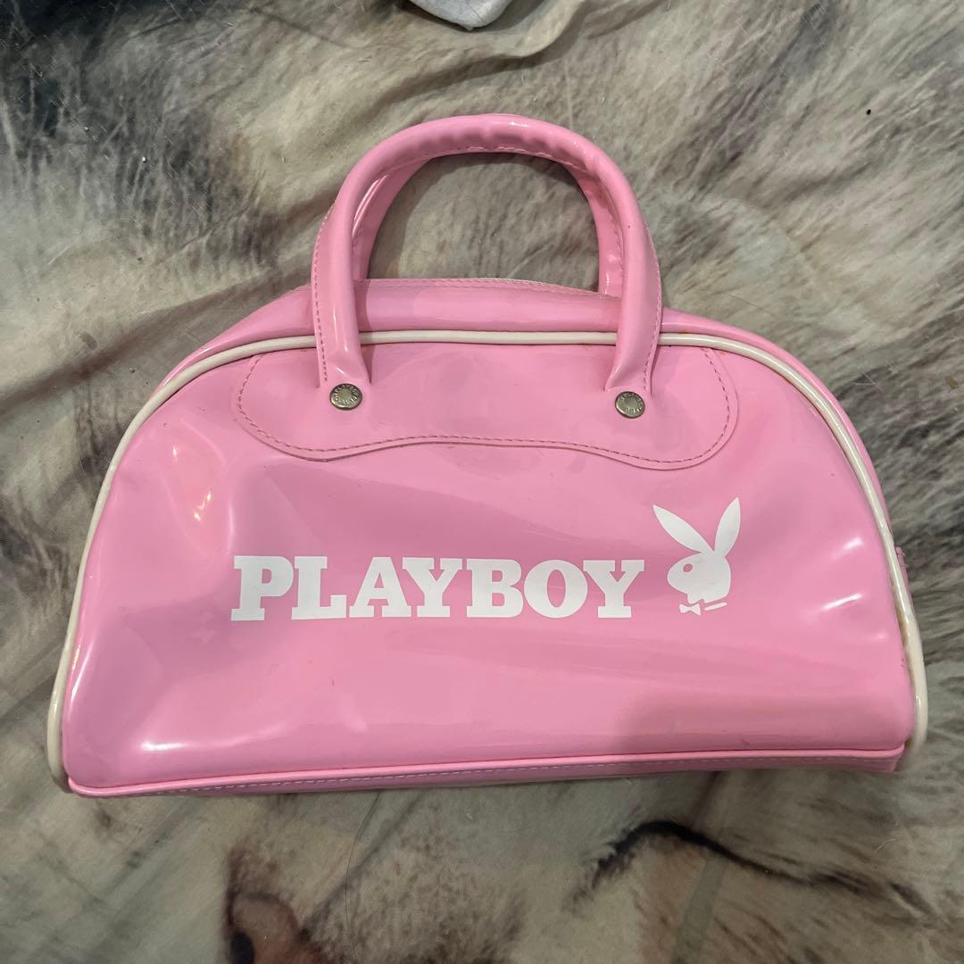 PLAYBOY エナメル ハンドバッグ ピンクPLAY BOY;没有明显的损伤或污渍