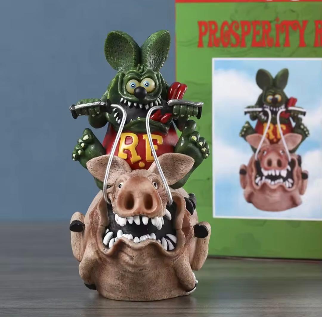 ［最安値］Roth Rat Fink ラットフィンク フィギュアバイク 豚
