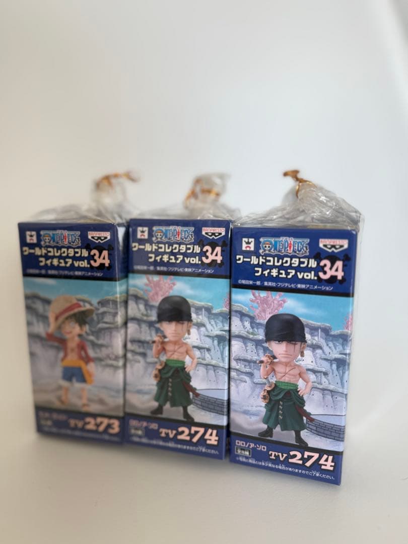 ワンピースフィギュア　ワーコレ3体　ルフィ　ゾロ