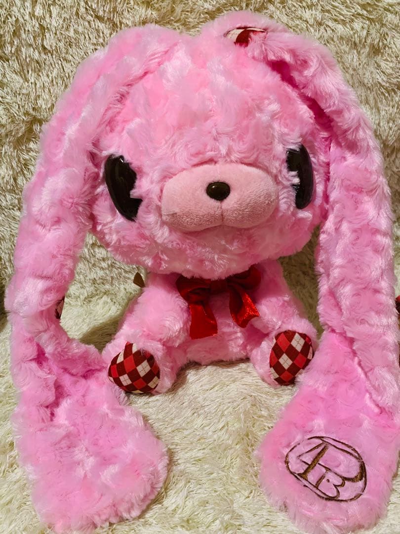 汎用うさぎ ぬいぐるみ #513 テディバニー アーガイルピンク未使用