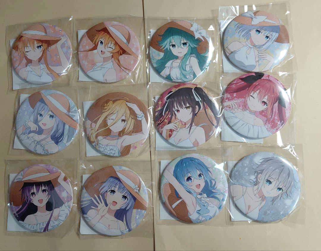 デート・ア・ライブ　くじ引き堂　缶バッジ　12個　全種類未使用