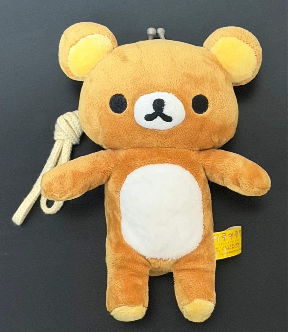 リラックマ　ぬいぐるみ　がまぐちポーチ没有明显的损伤或污渍