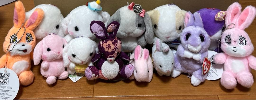 ぽてうさ にこうさ うさぎ マスコットキーホルダー