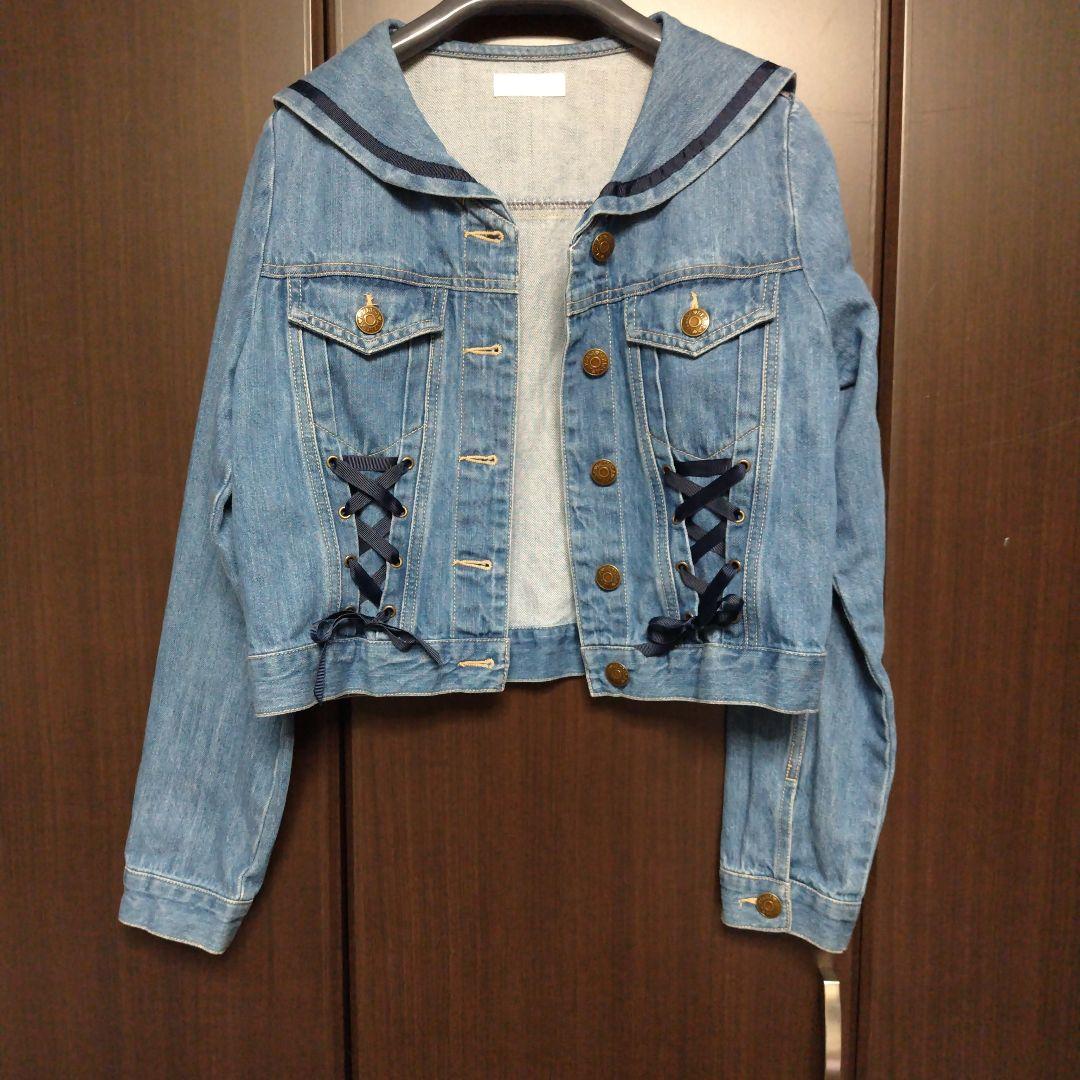 LIZLISAセーラーデニムジャケット セーラー服リズリサLIZ LISA;没有明显的损伤或污渍