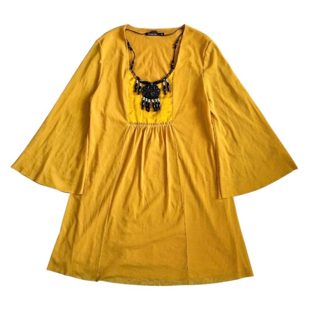 VIVIENNE TAM パワーネット シルク ビーズ ネックレス チュニックVivienne Tam;没有明显的损伤或污渍