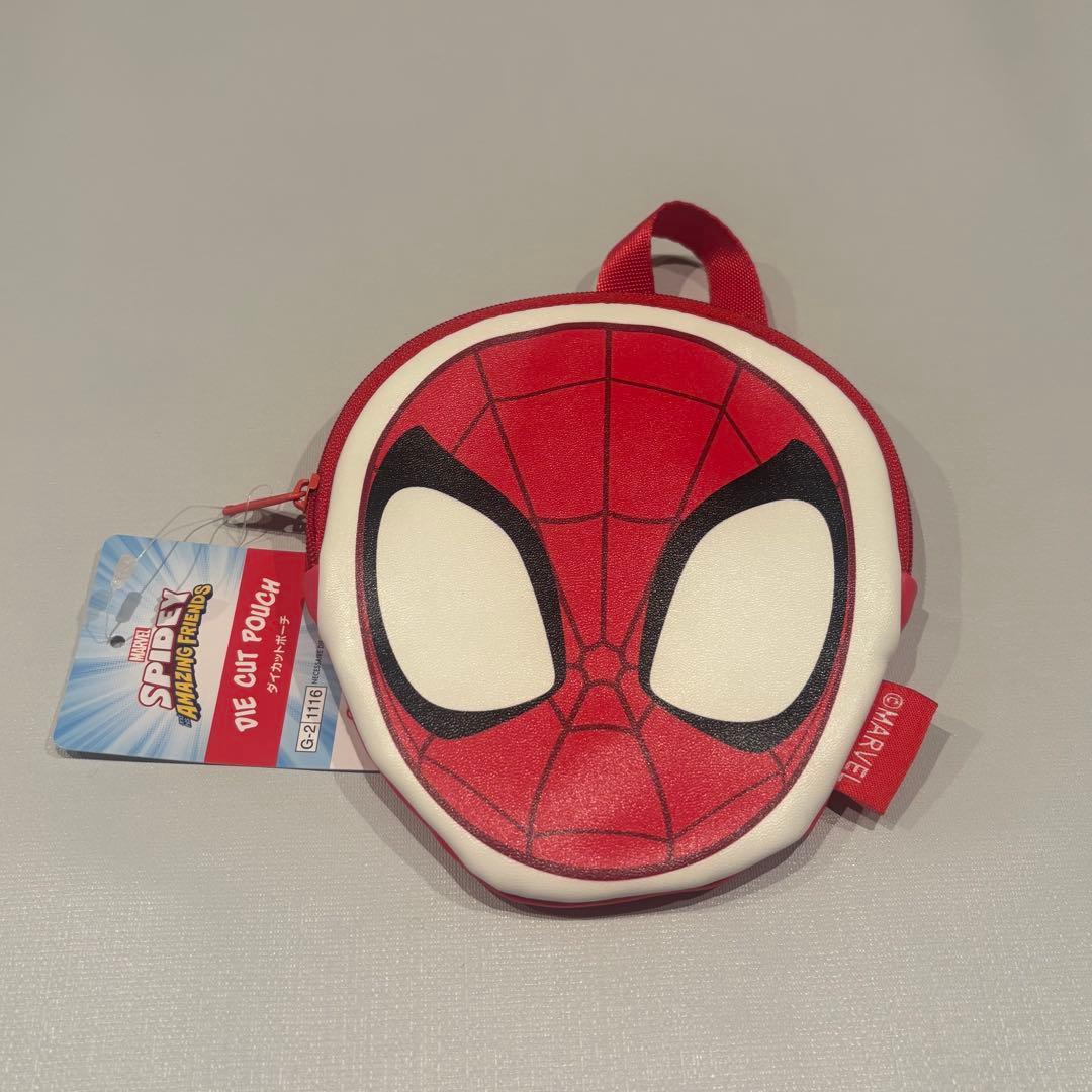 スパイダーマン　ダイカットポーチ　スパイディ　ダイソー　DAISOMARVEL;未使用